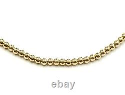 Beaded Bracelet 9ct Gold 8 Long 2.6mm Wide Balls 4 grams