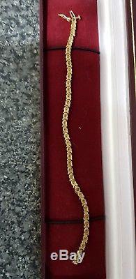 Beautiful 9ct Gold And Diamond Tennis Bracelet, Hallmarked. 50 carat