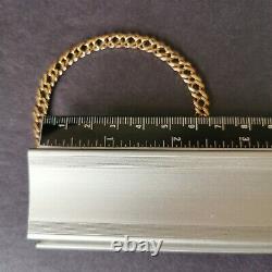 Beautiful 9ct Gold Bracelet 8.25 inches 8.4g Double Curb Bracelet Italy