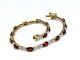 Beautiful 9ct Gold Bracelet With Diamond And Garnet 20cm Hallmarked