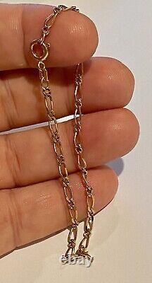 Beautiful 9ct gold Chain bracelets, Fully Hallmark, 17cm