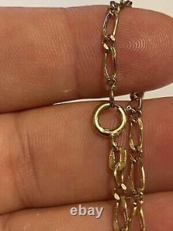 Beautiful 9ct gold Chain bracelets, Fully Hallmark, 17cm