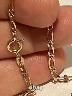 Beautiful 9ct gold Chain bracelets, Fully Hallmark, 17cm