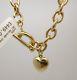 Beautiful 9ct Yellow Gold Belcher Necklace With T-bar Fastening And Heart Drop