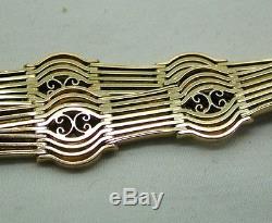 Beautiful Antique Heavy 9ct Rose Gold Fancy Link Bracelet