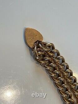 Beautiful Good Chunky Antique 9ct Gold Bracelet Padlock Clasp 18 Grammes