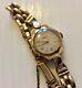 Beautiful Ladies Stylish Vintage Solid Heavy 9ct Watch On Rolled Gold Bracelet