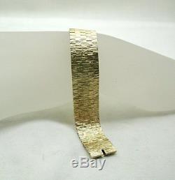 Beautiful Quality Very Heavy 9ct Gold Bark Effect Design Bracelet