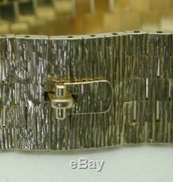 Beautiful Quality Very Heavy 9ct Gold Bark Effect Design Bracelet