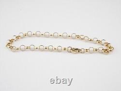 Beautiful Vintage 9ct Gold Belcher Chain Bracelet #2