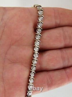 Beautiful Vintage 9ct Yellow Gold 0.50 Carat Diamond Tennis Bracelet