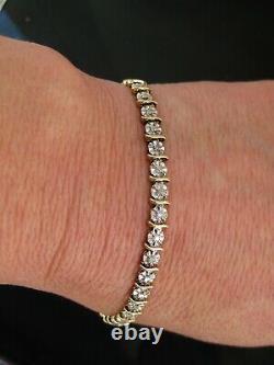 Beautiful Vintage 9ct Yellow Gold 0.50 Carat Diamond Tennis Bracelet