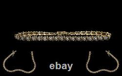 Beautiful Vintage 9ct Yellow Gold 0.50 Carat Diamond Tennis Bracelet