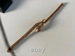 Beautiful Vintage Antique 9ct Gold Flexible Coil Snake Serpent Bangle Ruby Eyes