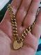 Beautiful Vintage English H/m Ladies 9ct Gold Doulble Link Charm Bracelet