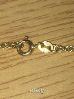 Beautiful Vintage Italian Fully Hallmarked 9ct Yellow Gold Rope Link Bracelet
