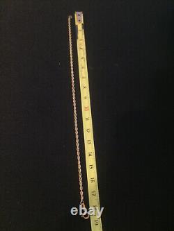 Beautiful Vintage Italian Fully Hallmarked 9ct Yellow Gold Rope Link Bracelet