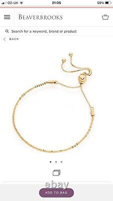 Beaverbrooks 9ct gold slider bracelet beautiful delicate perfect gift