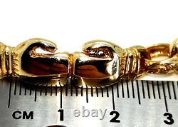Boxing Glove Belcher 9ct 9 Carat Solid Gold Bracelet 8mm x 17cm Child/small