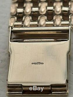 Brand new looking 9ct gold men's watch with 9ct gold wide bracelet and box