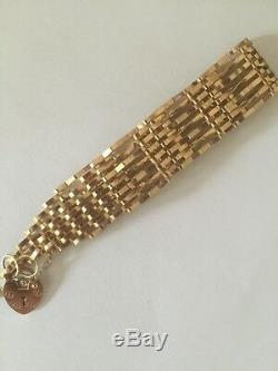C1152 A 9ct Yellow Gold 5 Bar Gate Bracelet