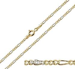 CLEARANCE 9ct Yellow Gold 2.4mm Figaro 18 Chain or Ladies Bracelet In Gift Box