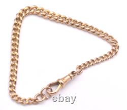 CUTE 8 Antique Victorian GRADUATED 9ct Gold ALBERT Bracelet 9ct DOG CLIP 13.2g