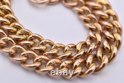 CUTE 8 Antique Victorian GRADUATED 9ct Gold ALBERT Bracelet 9ct DOG CLIP 13.2g
