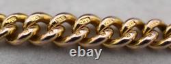 CUTE 8 Antique Victorian GRADUATED 9ct Gold ALBERT Bracelet 9ct DOG CLIP 13.2g