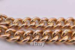 CUTE 8 Antique Victorian GRADUATED 9ct Gold ALBERT Bracelet 9ct DOG CLIP 13.2g