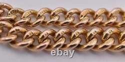 CUTE 8 Antique Victorian GRADUATED 9ct Gold ALBERT Bracelet 9ct DOG CLIP 13.2g