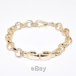 Children's Kid's Baby Solid 9ct Gold Boy's Boxing Glove Belcher Bracelet