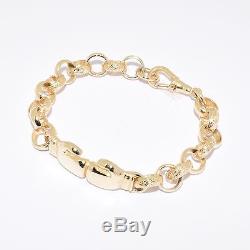 Children's Kid's Baby Solid 9ct Gold Boy's Boxing Glove Belcher Bracelet