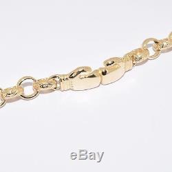 Children's Kid's Baby Solid 9ct Gold Boy's Boxing Glove Belcher Bracelet