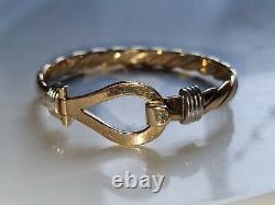 Childs/baby 9ct Gold Gucci Style Hook Bangle 12g Not Scrap