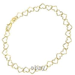 Citerna 9ct Yellow Gold 7.5 Heart Bracelet