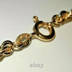 Classic 9ct gold Rope bracelet, Fully UK Hallmarked FREE P&P #xx