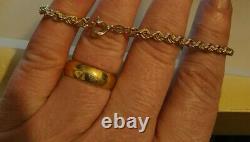 Classic 9ct gold Rope bracelet, Fully UK Hallmarked FREE P&P #xx
