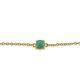Classic Round Emerald Checkerboard Bracelet In 9ct Yellow Gold