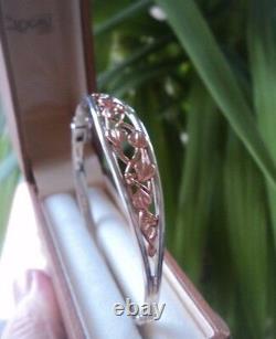 Clogau Welsh Gold Tree Of Life Bracelet / Bangle Stg. Silver & 9ct Rose Gold
