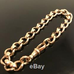 Desirable Good Quality Heavy 9ct Gold Rollerball Bracelet 7 18g 6mm Links #226
