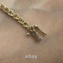 Diamond Illusion Tennis Bracelet 9ct 9k Yellow Gold 7