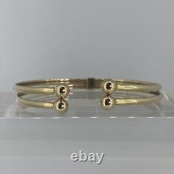 Double Torque Design Bangle Bracelet Twist Fit 9ct 9K Yellow Gold