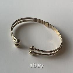 Double Torque Design Bangle Bracelet Twist Fit 9ct 9K Yellow Gold