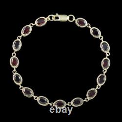 Edwardian Style Garnet Bracelet 9ct Gold