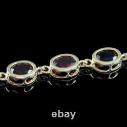 Edwardian Style Garnet Bracelet 9ct Gold
