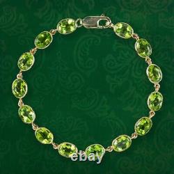 Edwardian Style Peridot Bracelet 9ct Gold