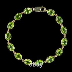 Edwardian Style Peridot Bracelet 9ct Gold