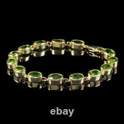 Edwardian Style Peridot Bracelet 9ct Gold