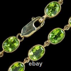 Edwardian Style Peridot Bracelet 9ct Gold